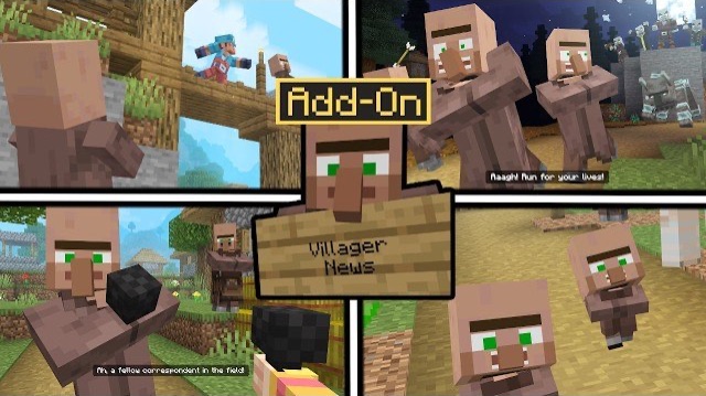 Minecraft: Villager News Add-On - Villager Voicelines/Interactions (Gameplay Showcase)