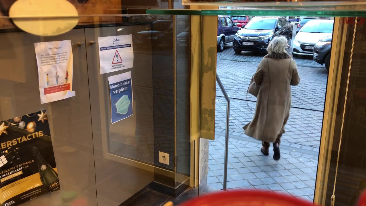 Стрит стайл из окна кондитерской💃 И рабочие звуки магазина🍰Бельгия🇧🇪