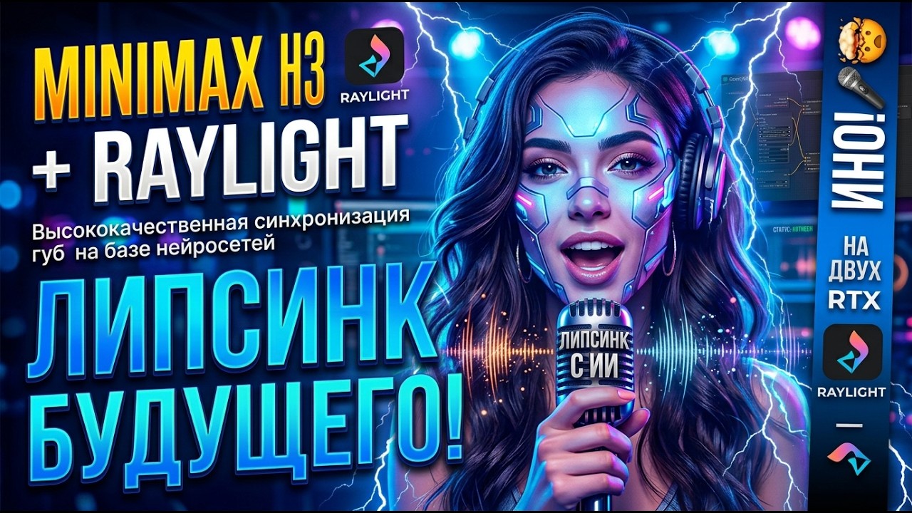 Липсинк в ComfyUI: MiniMax H3  Raylight на двух видеокартах