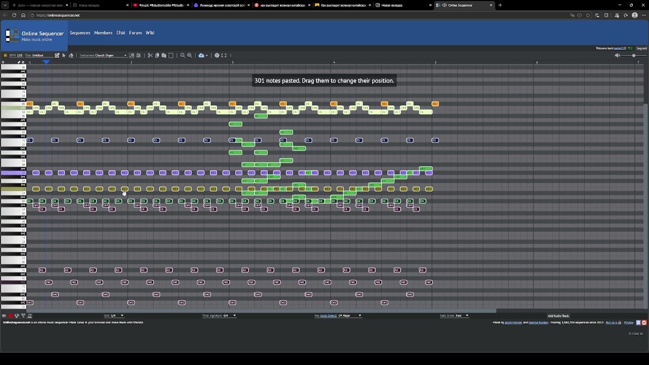 Делаем биты на Onlinesequencer
