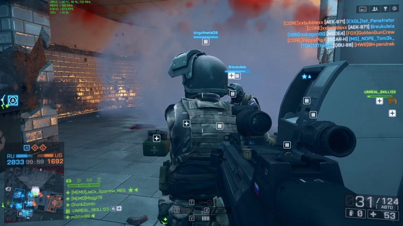 Bf4 и Noob S F2000 50-60 Fps I3 Gf730m 1360/768