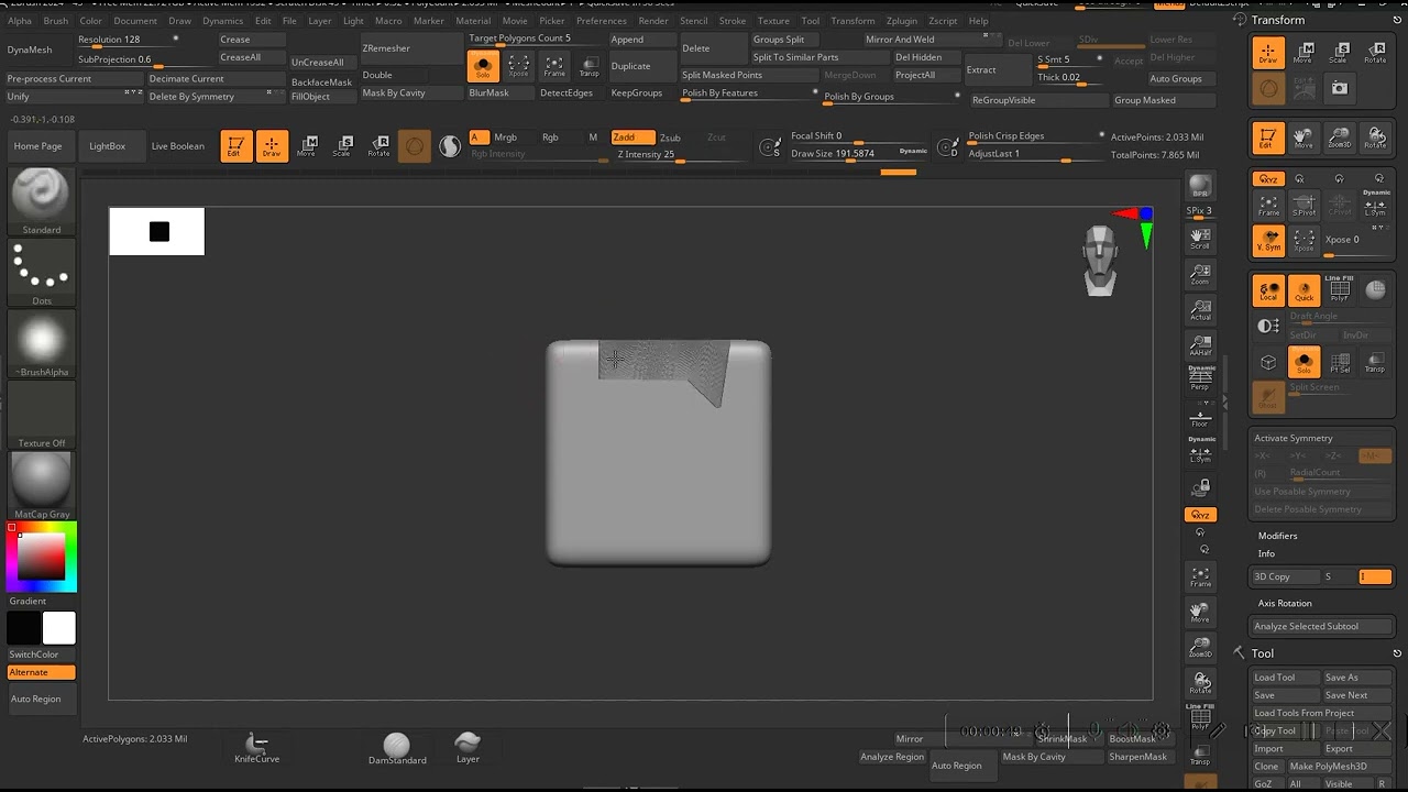 Clip Brush - облегчит Hardsurface моделирование!!!