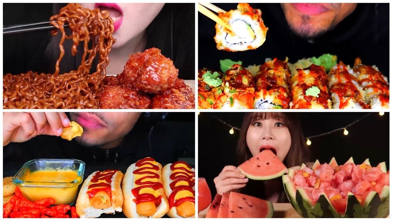 АСМР ЕДА  ASMR EATING АСМР ПОДБОРКАЗВУКИ ЕДЫMUKBANGBIG BITES АСМР 108 asmr van