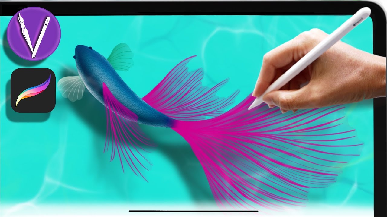 Не урок. Как рисовать на IPad в программе Procreate. Видео ученицы академии Valleg.