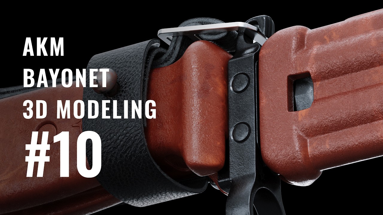 Закончил хайполи модель | Finished High-Poly Model | TIMELAPSE | AKM Bayonet 3D Modeling #10