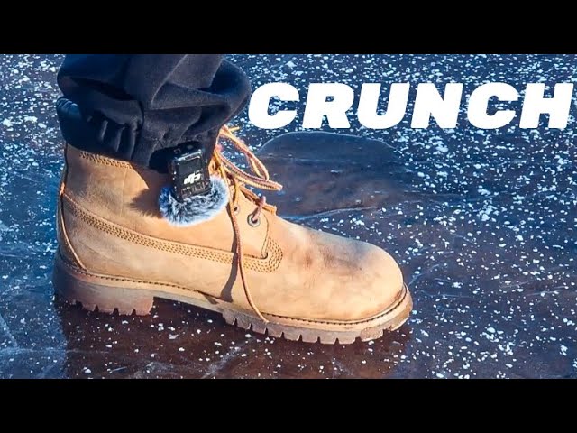 Walking On 1cm Thin Ice (Satisfying CRUNCH) | Хруст льда