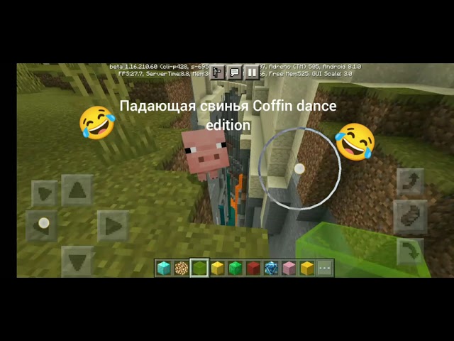 Свинья из Майнкрафта упала в разлом. Coffin Dance Edition