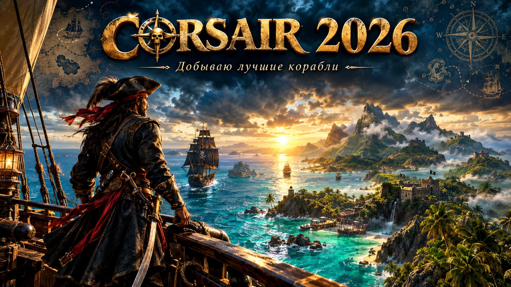 Корсары 2026! Захватываем лучшие корабли в эскадру! #pirates #corsair #gaming