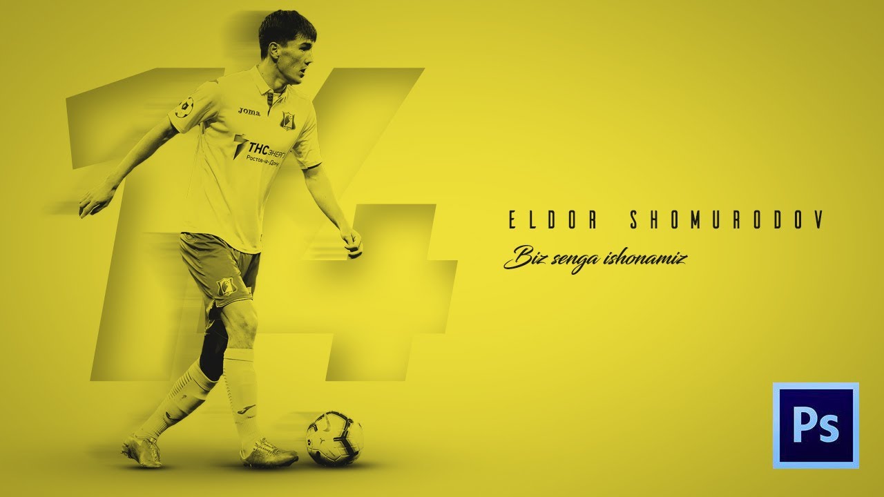 Photoshopda Futbol Wallpaper Tayyorlash. Sport Wallpaper | Photoshop Darslari | Фотошоп дарслари