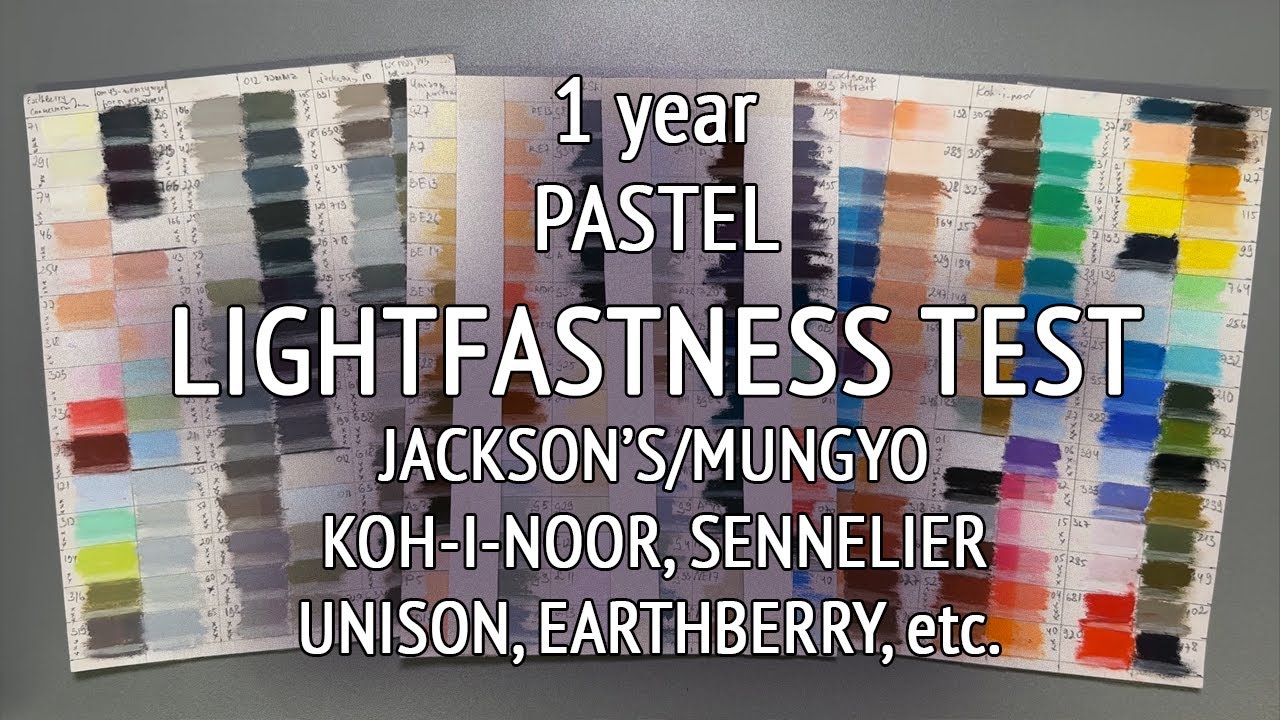 Chalk Pastel Lightfastness Test: 1 Year