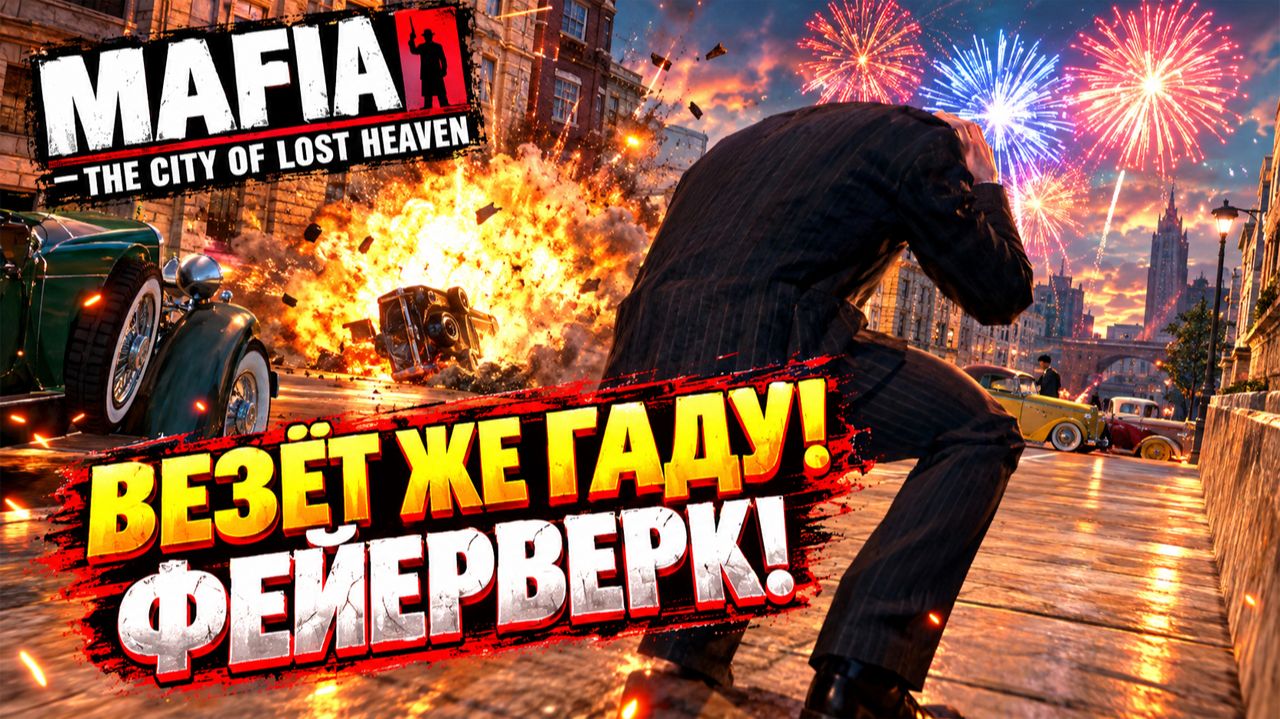 ВЕЗЁТ ЖЕ ГАДУ!ФЕЙЕРВЕРК!MAFIA THE CITY OF LOST HEAVEN-ПРОХОЖДЕНИЕ БЕЗ КОММЕНТАРИЕВ!МАФИЯ 1 НУЛЕВЫХ