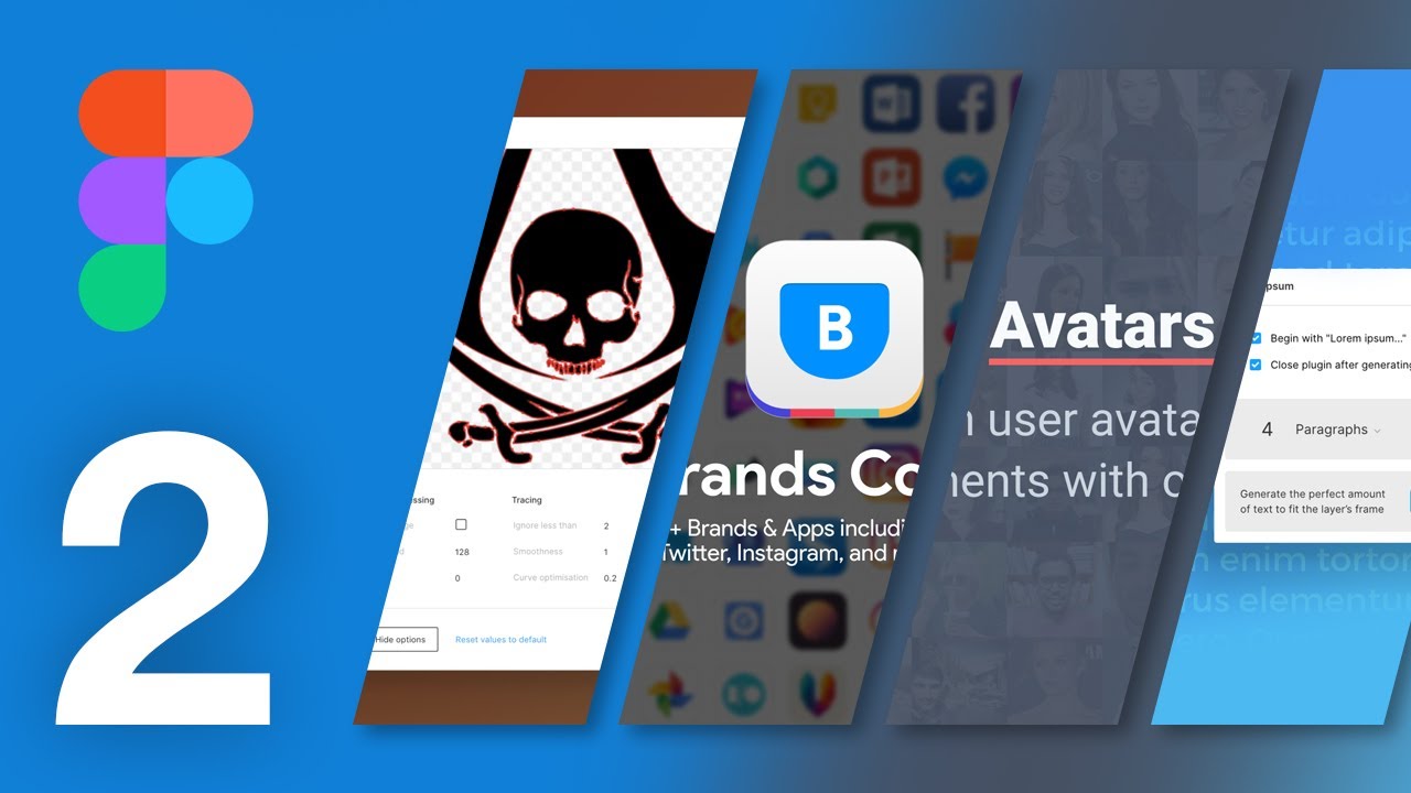 Плагины Figma | 2 часть (Image Tracer; Brands Colors; Avatars; Map Maker & Mapsicle; Lorem Ipsum)