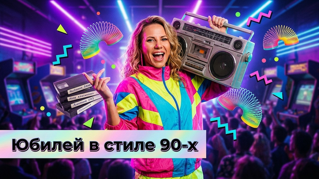 Организация юбилея в стиле 90-х | 01.12.2024
