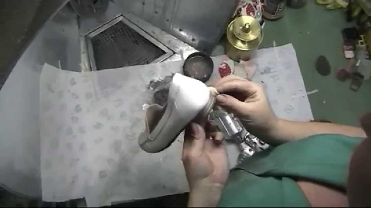 Обувное производство. Ретушировка / The Shoe Production. Сorrection Of Defects