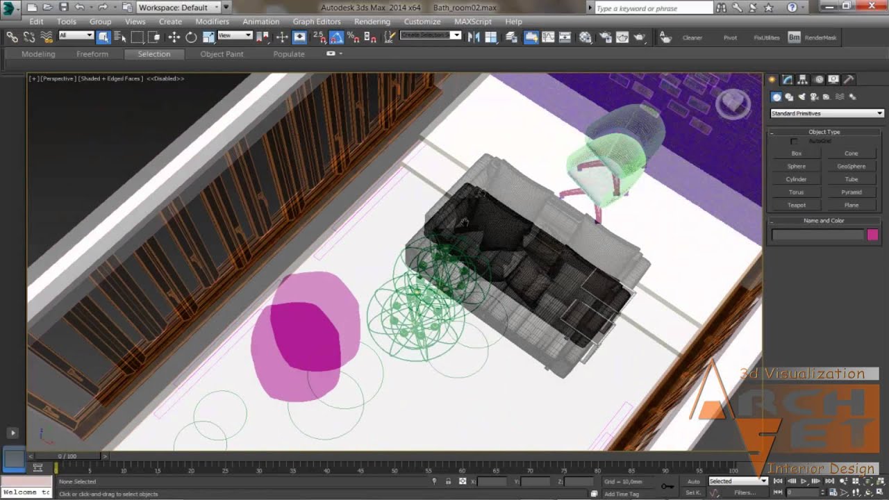 Как сделать визуализацию интерьера в 3ds Max Часть 03