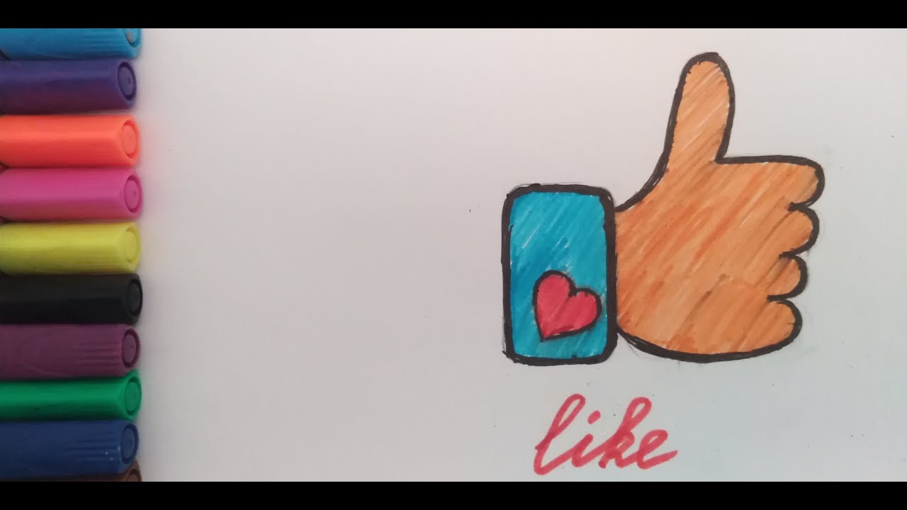 Like Logo (layk Logotip) Rasmini Chizish 👍 | Oson Rasm Chizish