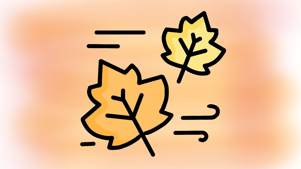Рисование и раскраска листья для детей Drawing And Coloring