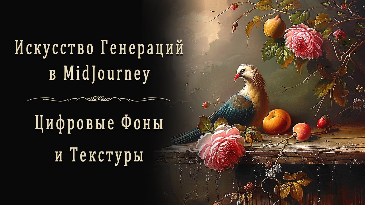 Искусство Генераций с референсами. Цифровые Фоны и Текстуры в AI MidJourney