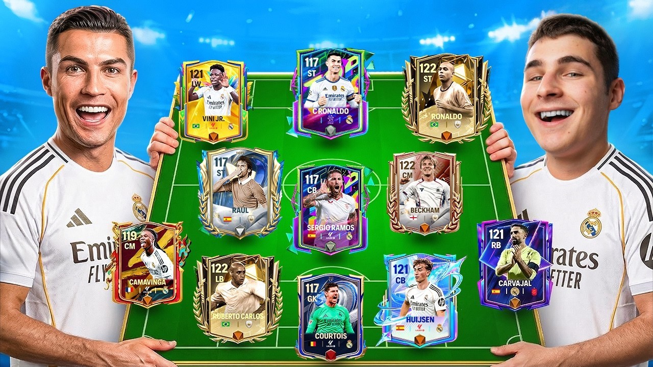 ЛЕГЕНДАРНЫЙ СОСТАВ РЕАЛ МАДРИД от 0 до 125 РЕЙТИНГА в FC MOBILE