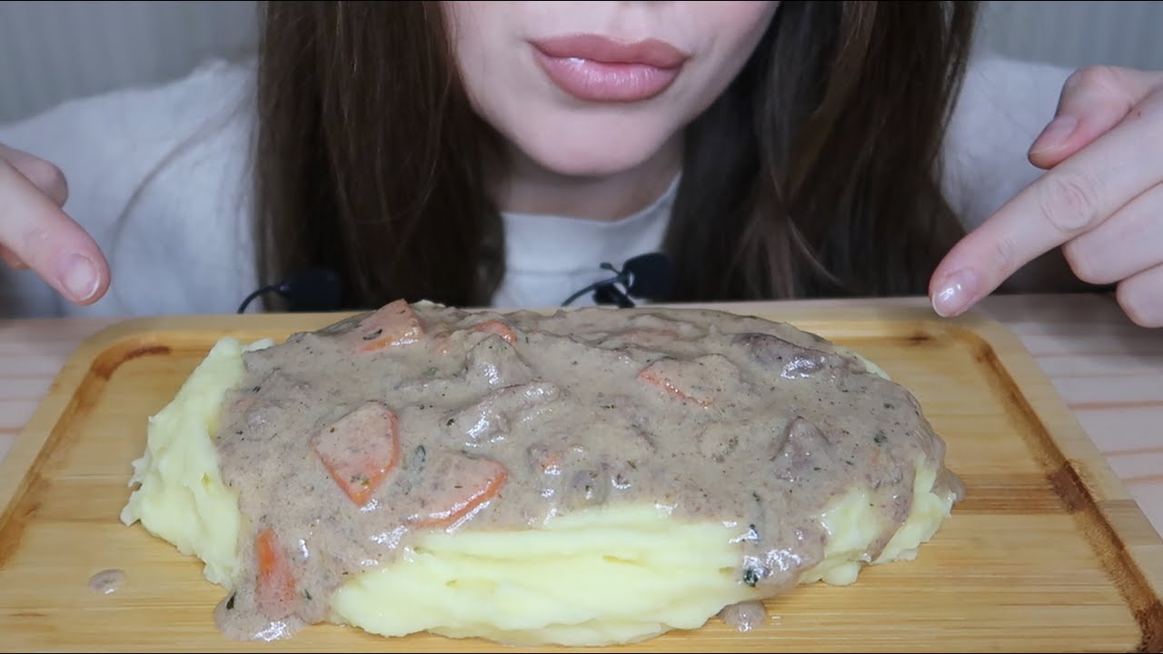 😍/ASMR/ Толчёнка С Печёнкой/ Звуки Еды