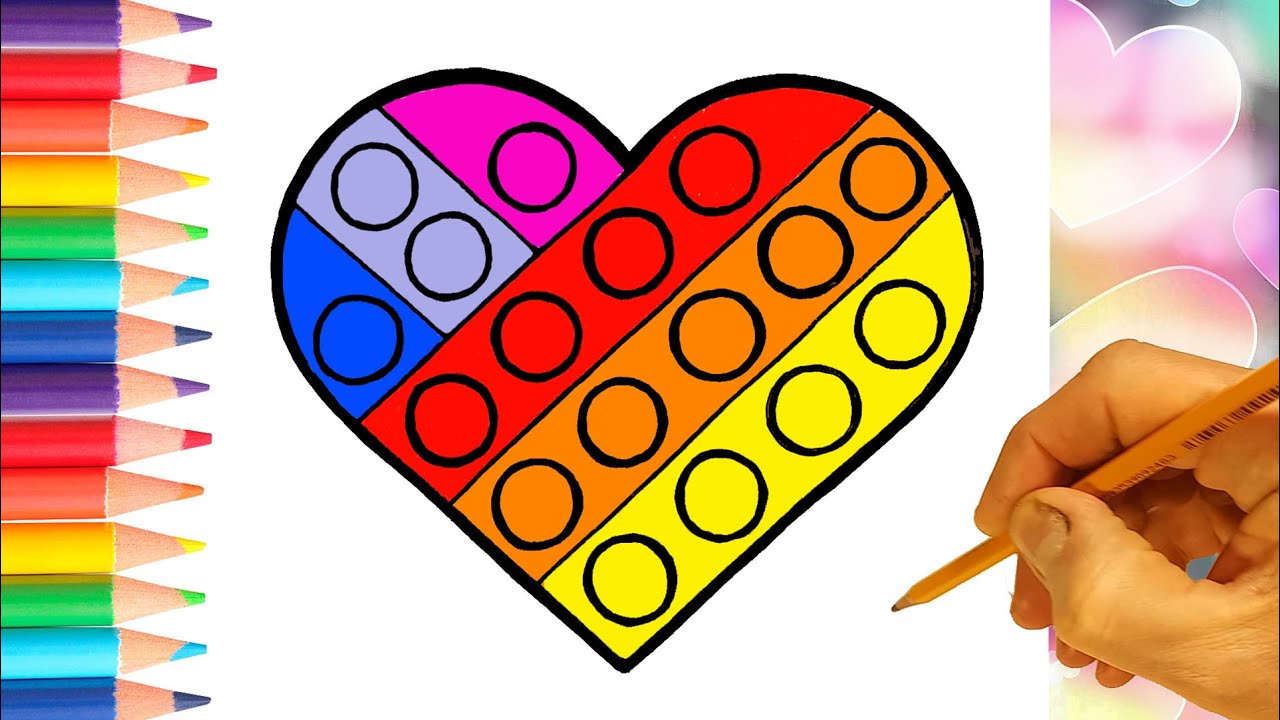 How To Draw A Pop It Logo Like / Coloring And Drawing For Kids / как нарисовать Поп ит логотип Лайки