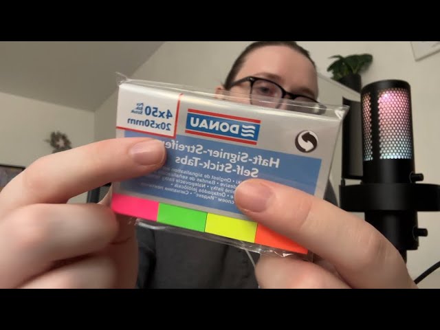 АСМР ASMR шуршим канцтоварами  звук упаковки