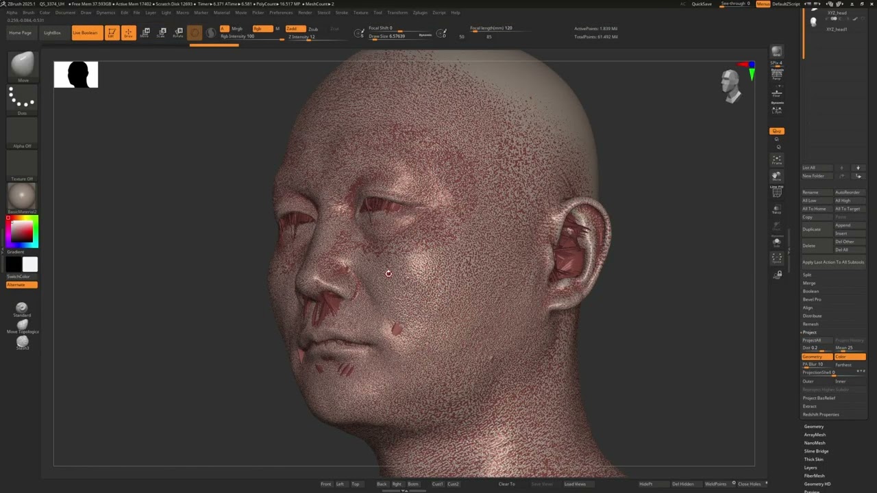 Нарезка в ZBrush для 3д печати Часть 3
