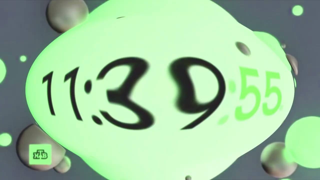 Заставки Часы с эффектами №7. Screensaver Clock With Effects №7.