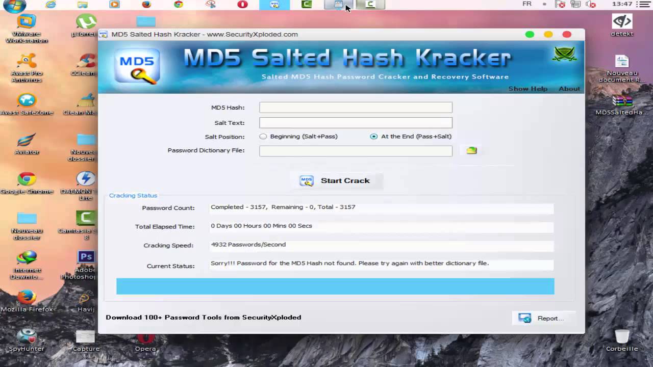 شرح فك الهاش من نوع (MD5+SALT)