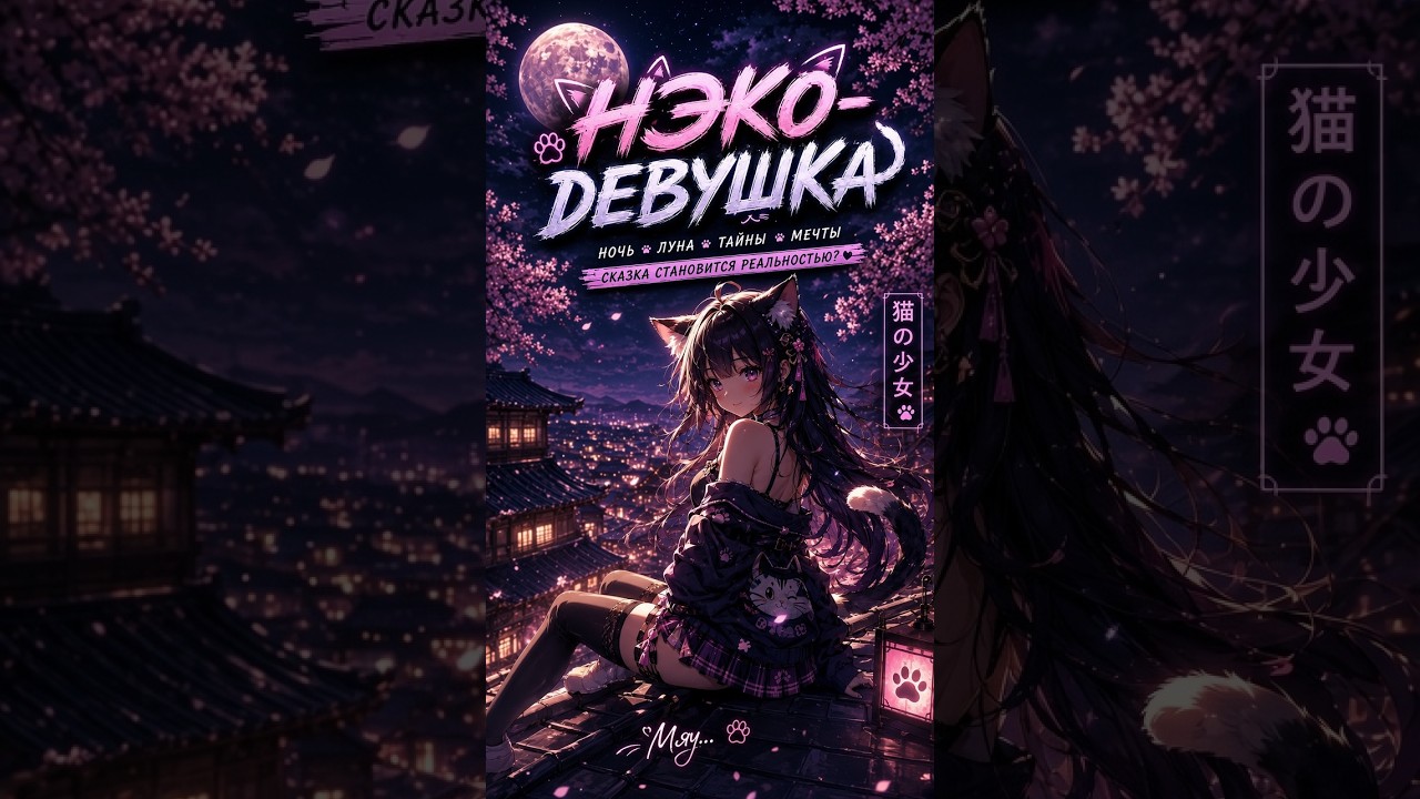 ✦🐈 Неко-девушка — Сказка под луной 🌙