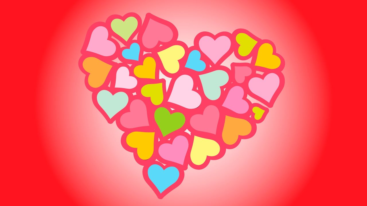 How To Draw A Heart Puzzle / Как нарисовать разноцветное сердечко