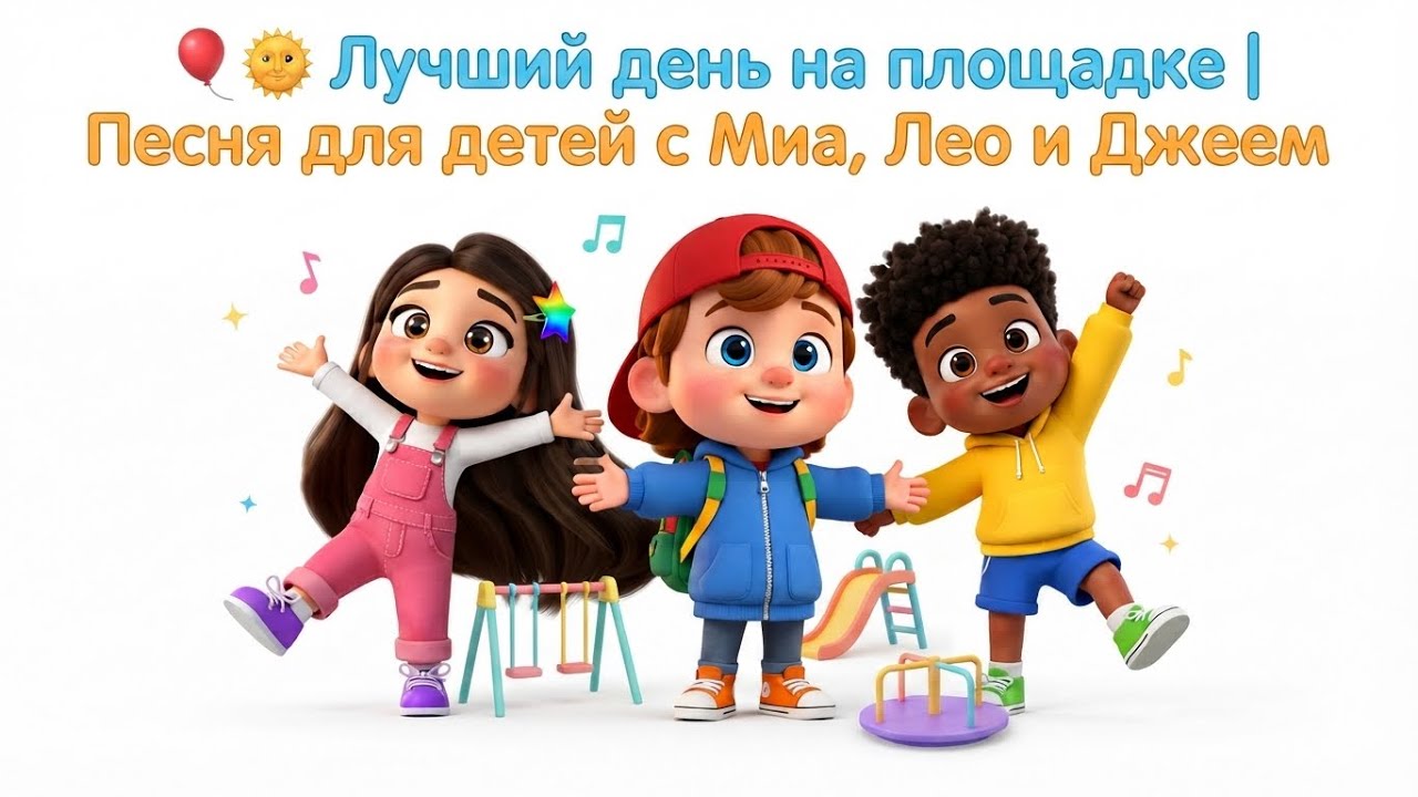 🎈 Лучший день на площадке | Песня для детей с Миа, Лео и Джеем