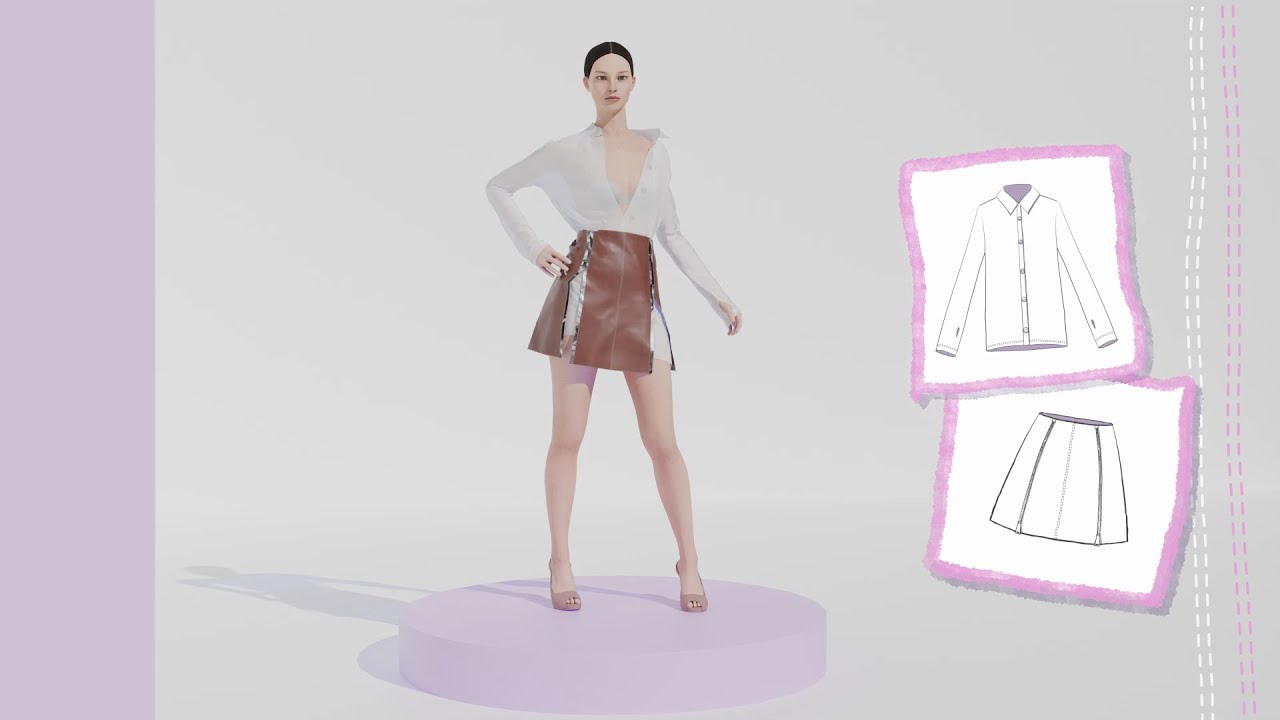 Рисую коллаж для 3D одежды: Skirt
