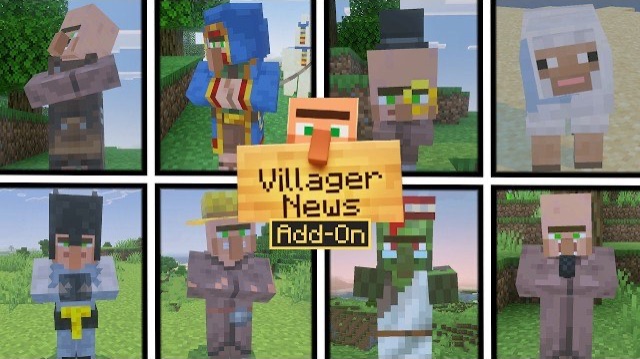 Villager News Add-On - All Interactions  Minecraft