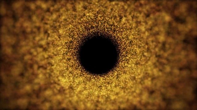 - Золотые частицы туннеля золотые огни боке на черном фоне круглые частицы тун | 4K