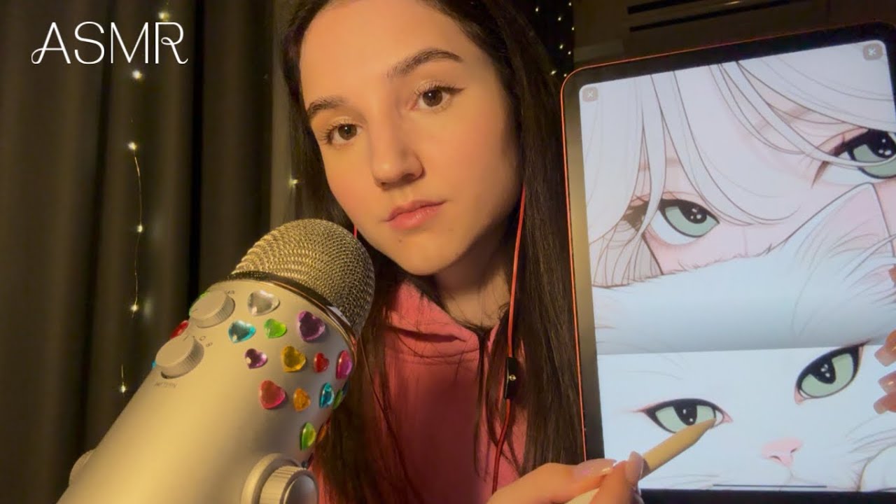 ASMR рисуем стилусом на IPad ~ звуки письма | таппинг 🎨🖥️