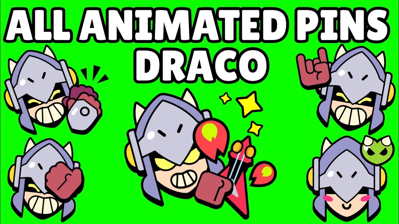 Draco Pins (Animated) | Brawl Stars | Green Screen