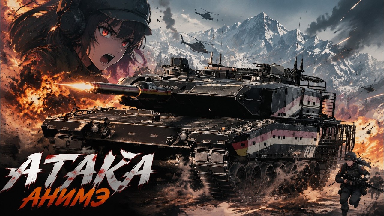 Leopard 2A4M анимээ в War Thunder