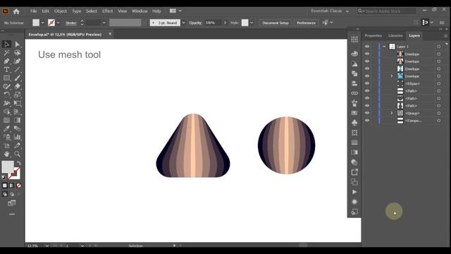 Envelop Distort /Adobe Illustrator / Инструмент 