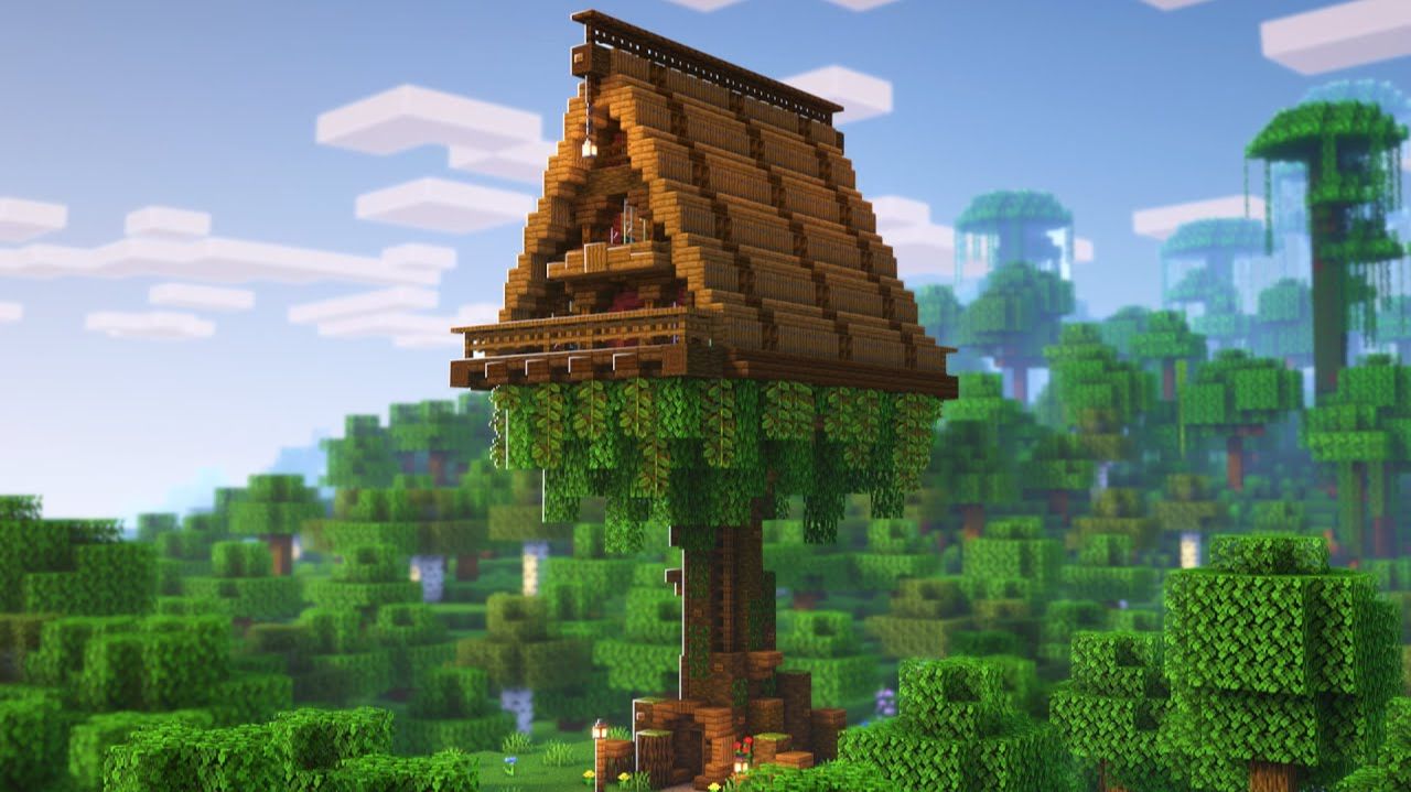 МАЙНКРАФТ Как построить домик на дереве - Minecraft новые видео