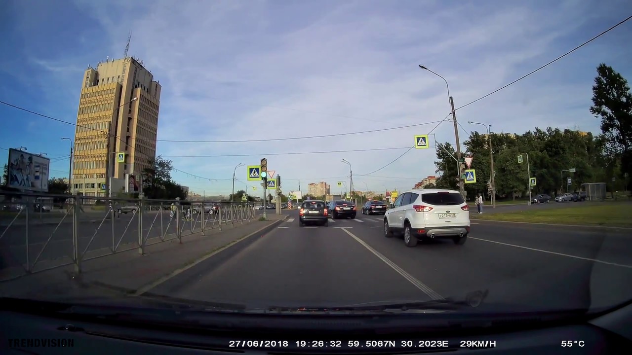 TrendVision Mini 2CH, дневной вечер, обзор с NavINSIDE.ru