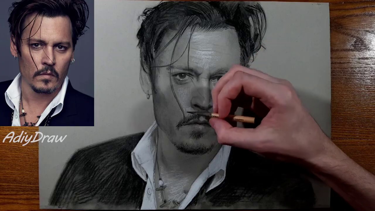 Johnny Depp Speed Drawing Portrait
