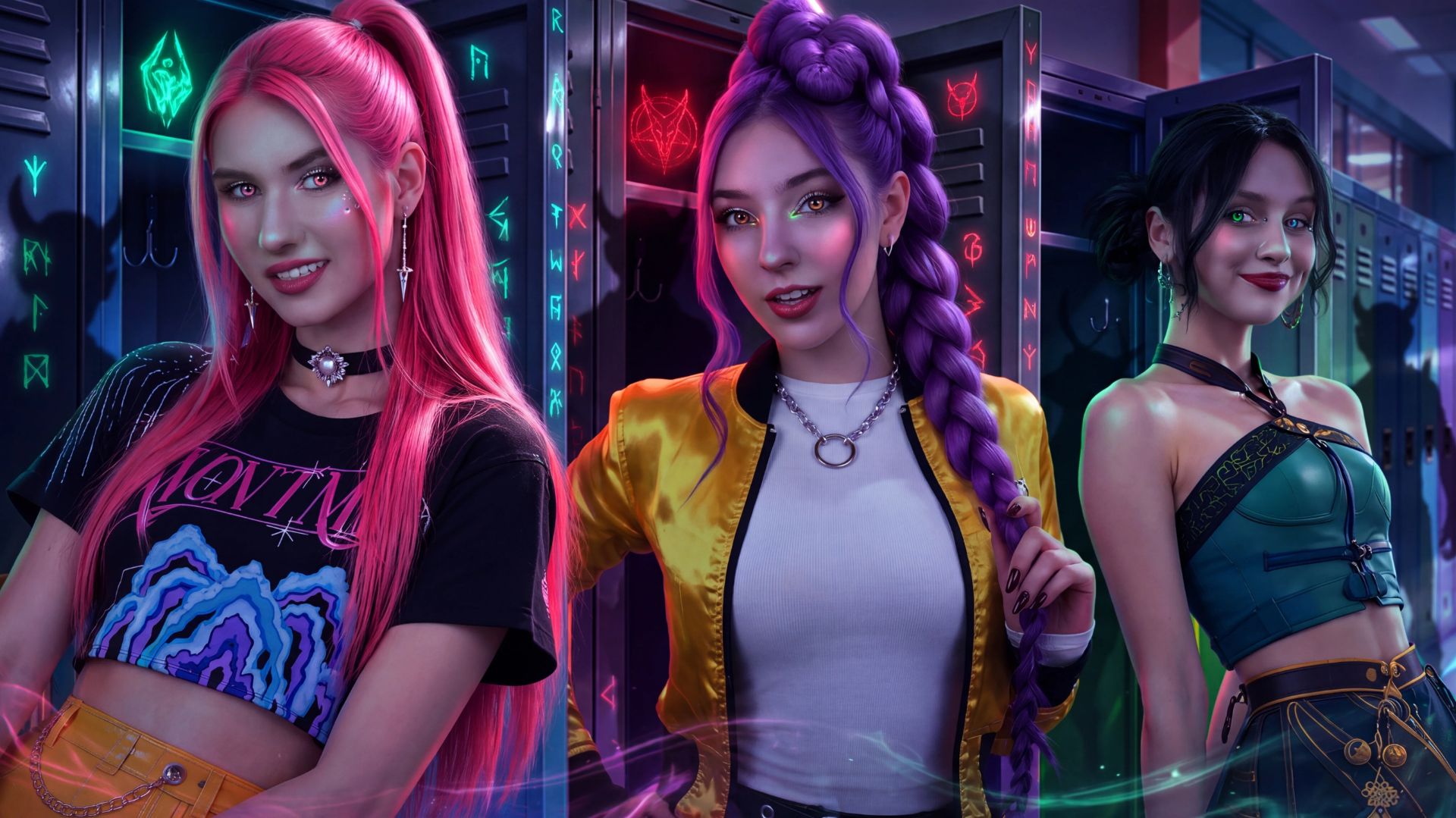 Девушки Превращаются в Охотниц на Демонов в Стиле K-pop! Кто станет Сильнее Всех?
