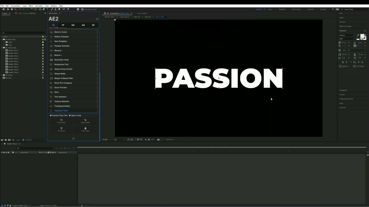 Функции для работы с шаблонами для Videobolt.net в After Effects  Расширение AE2