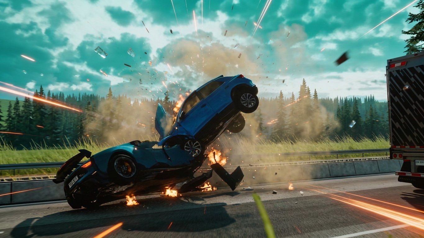 Реальные аварии против BeamNG.drive