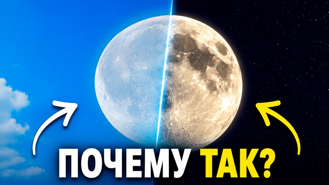 Почему Луна Днём Белая а Ночью Ярко Светится? Тайна Которую Мало Кто Понимает! Фильм для сна
