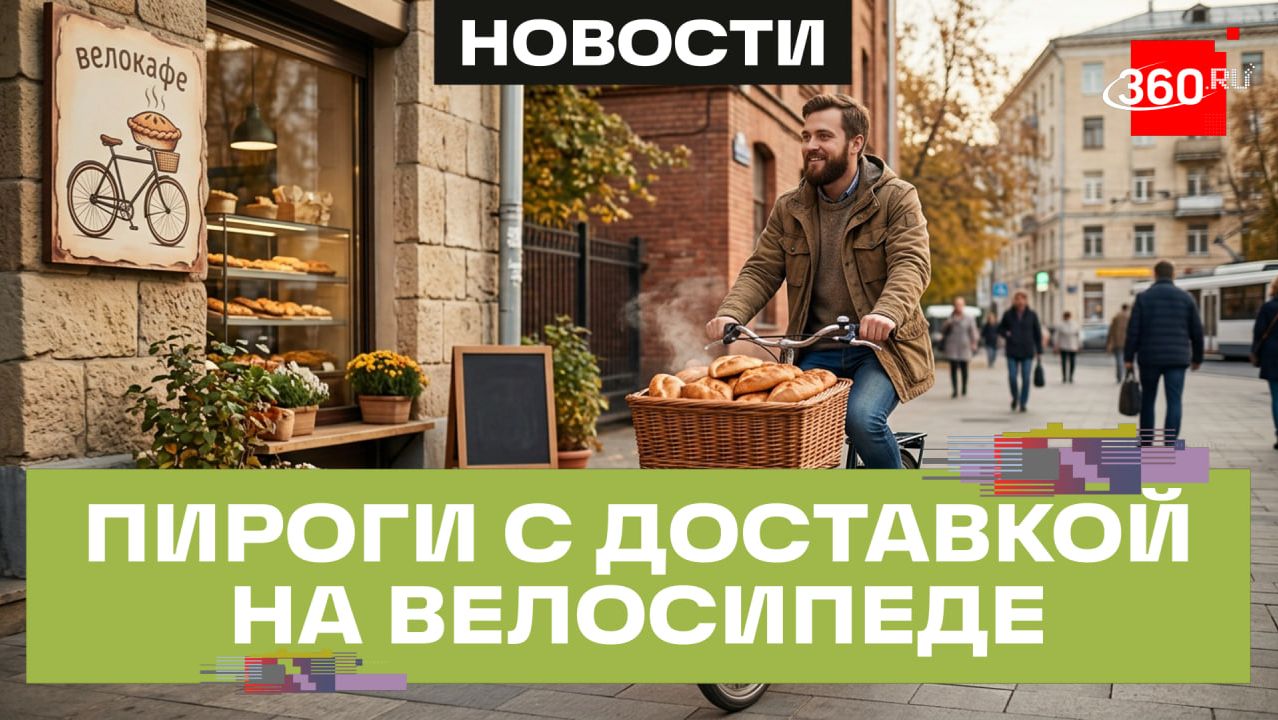Новый формат доставки пирогов на велосипеде в Москве