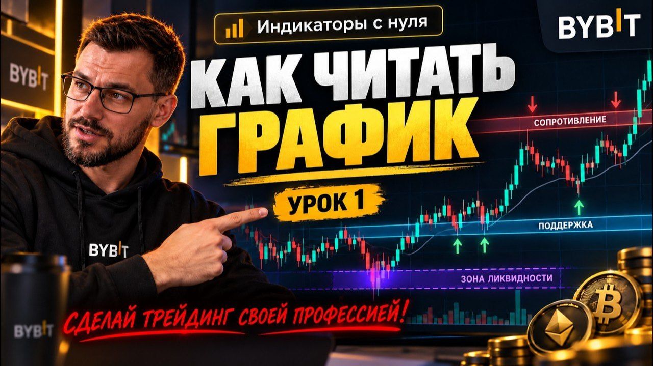 Трейдинг с нуля на Bybit: как читать график, уровни и ликвидность | Индикаторы с нуля | Урок 1