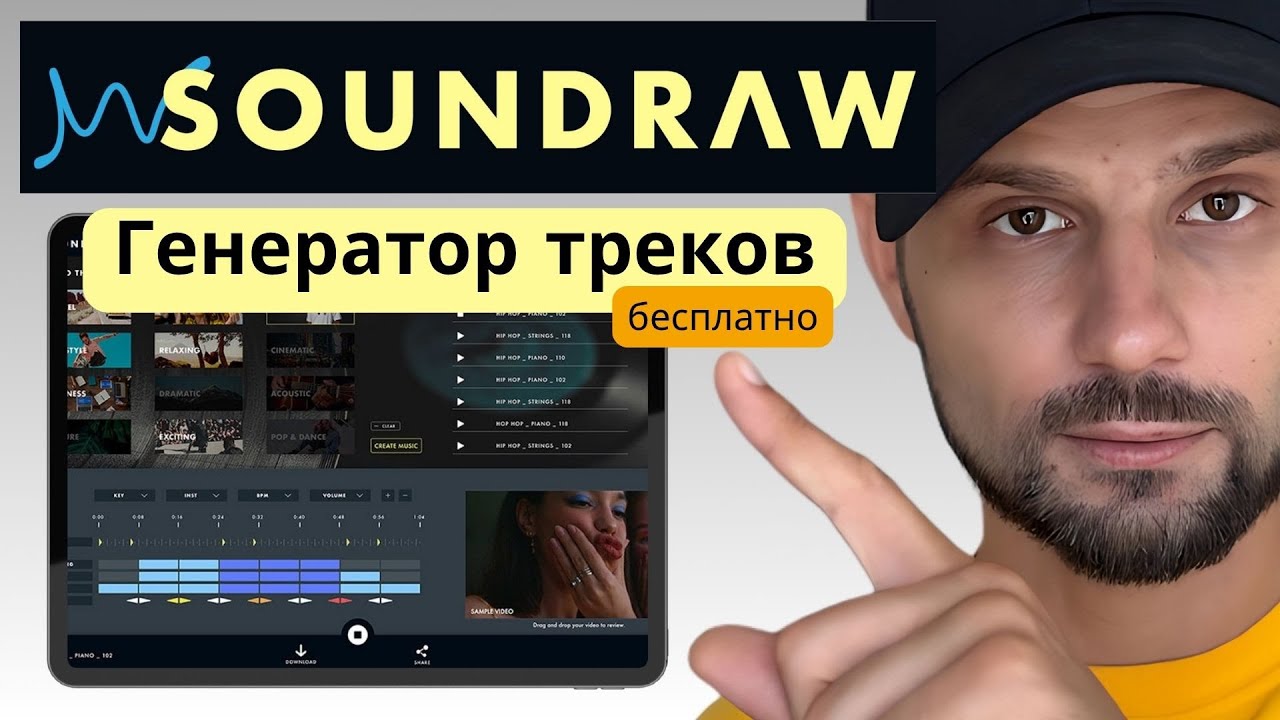 Soundraw: Генерация музыки ИИ за 10 секунд! Что умеет бесплатная версия?