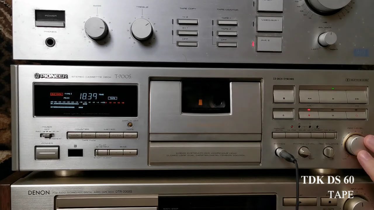 Запись кассеты TDK DS 60 на деке Pioneer T-700S / Recording A TDK DS 60 Cassette On A Pioneer T-700S